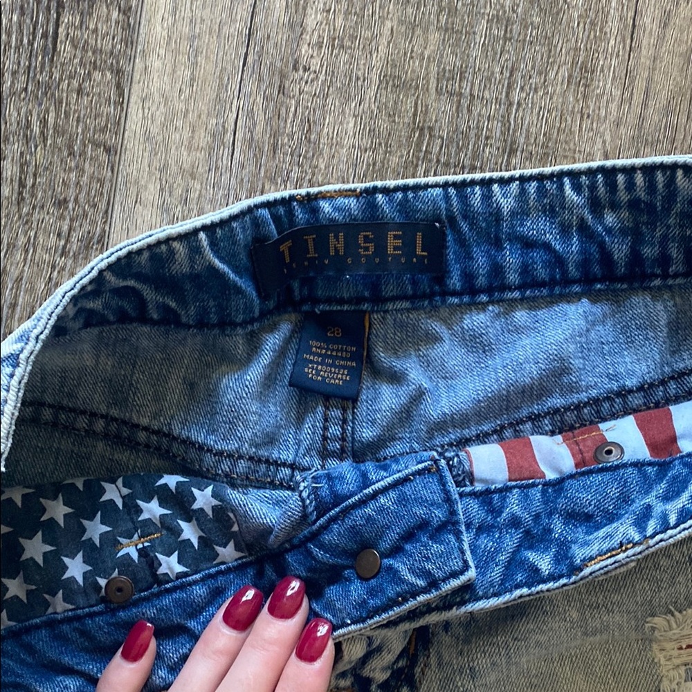 Denim Blue Distressed Women Shorts - Picture 2 of 3